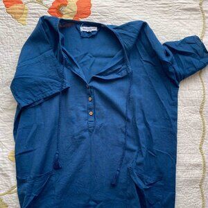 Emerson Fry beautiful blue OS caftan with pockets